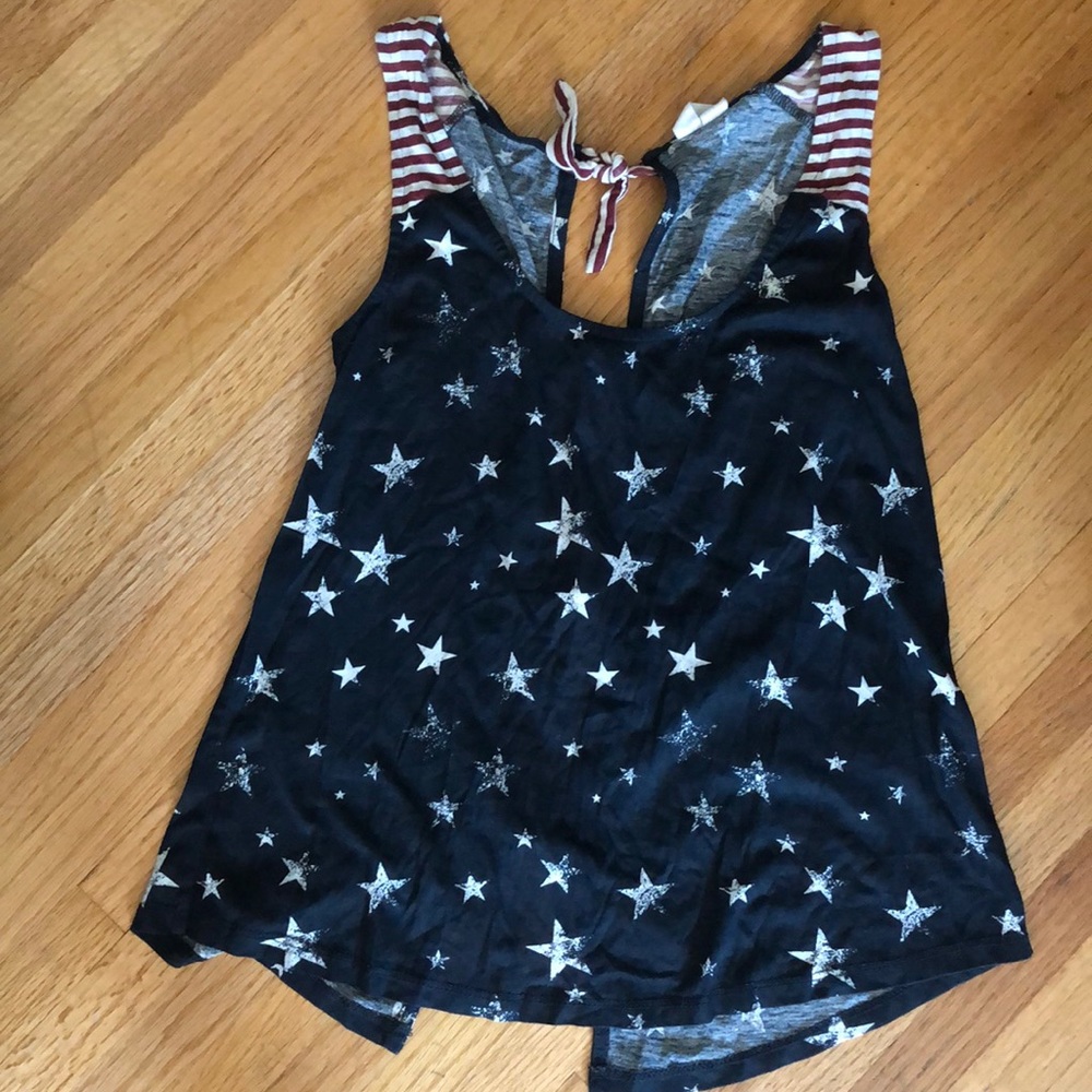 Stars and Stripes Tie Back Tank Top